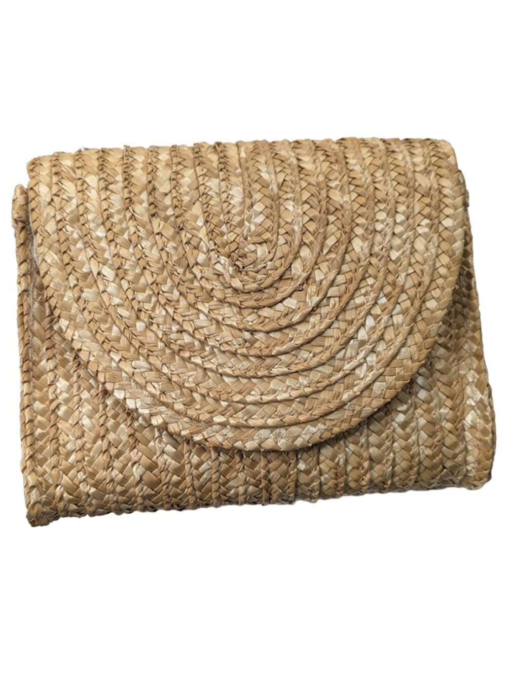 NWOT EWC Woven Straw Clutch